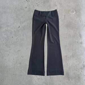 vintage low-rise flare pants with wide waistband...